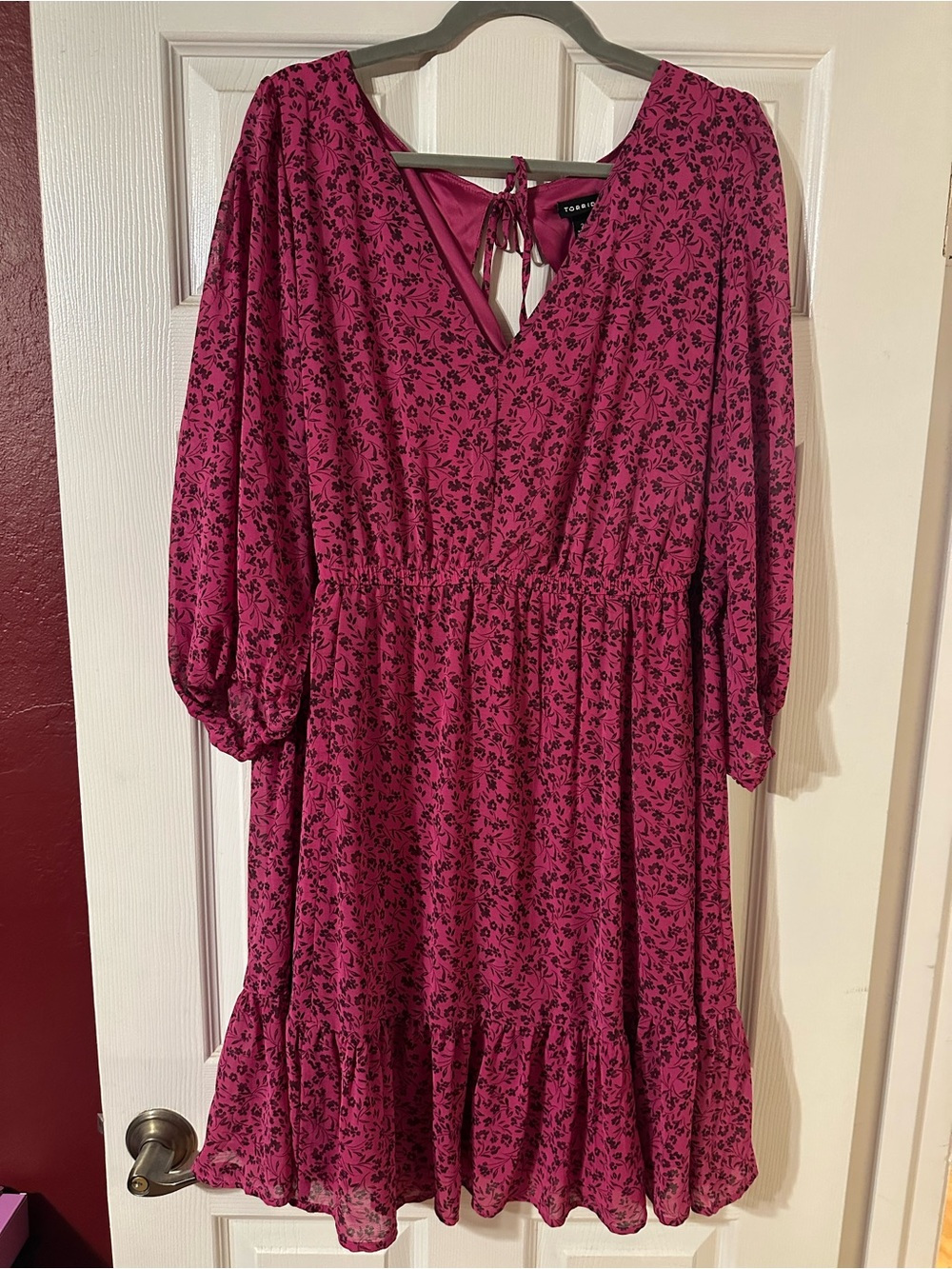 torrid Magenta Floral Midi Dress